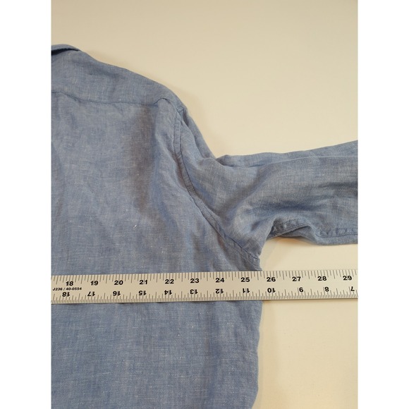 J Crew Shirt Mens XL Irish Linen Button Down Long Sleeve Baird McNutt Classic - Picture 8 of 13